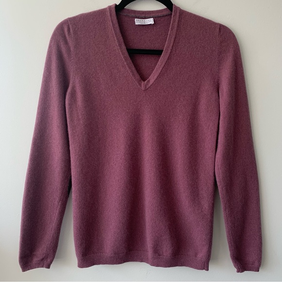 Brunello Cucinelli 100% Cashmere V-Neck - Picture 2 of 6